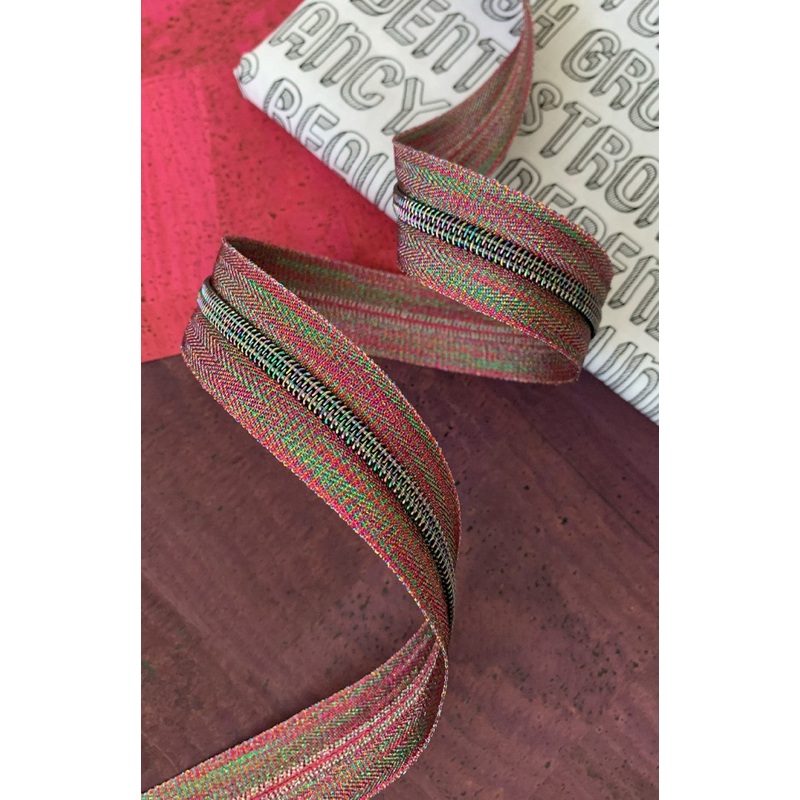 Sassafras Lane Colorful #5 Zipper Tape with Iridescent Teeth # SASSKIT-17E - Special Order