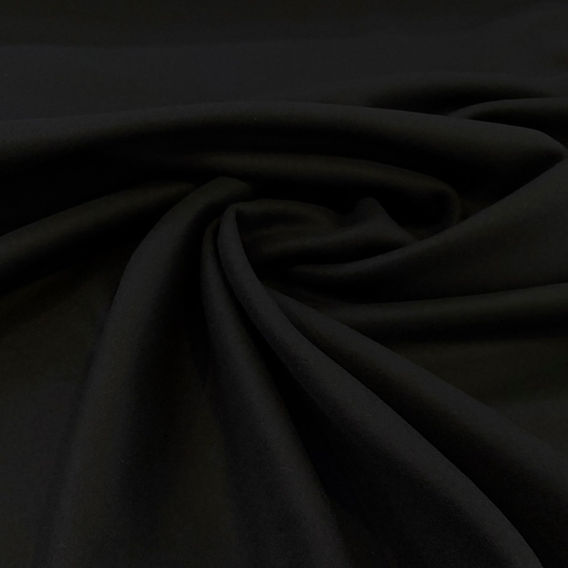 Wool Coating Fabric - Black