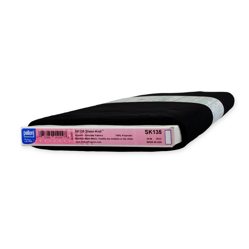 Pellon SK135 Sheer-Knit Fusible Interfacing 20" x 10 yards Bolt. Color: Black.