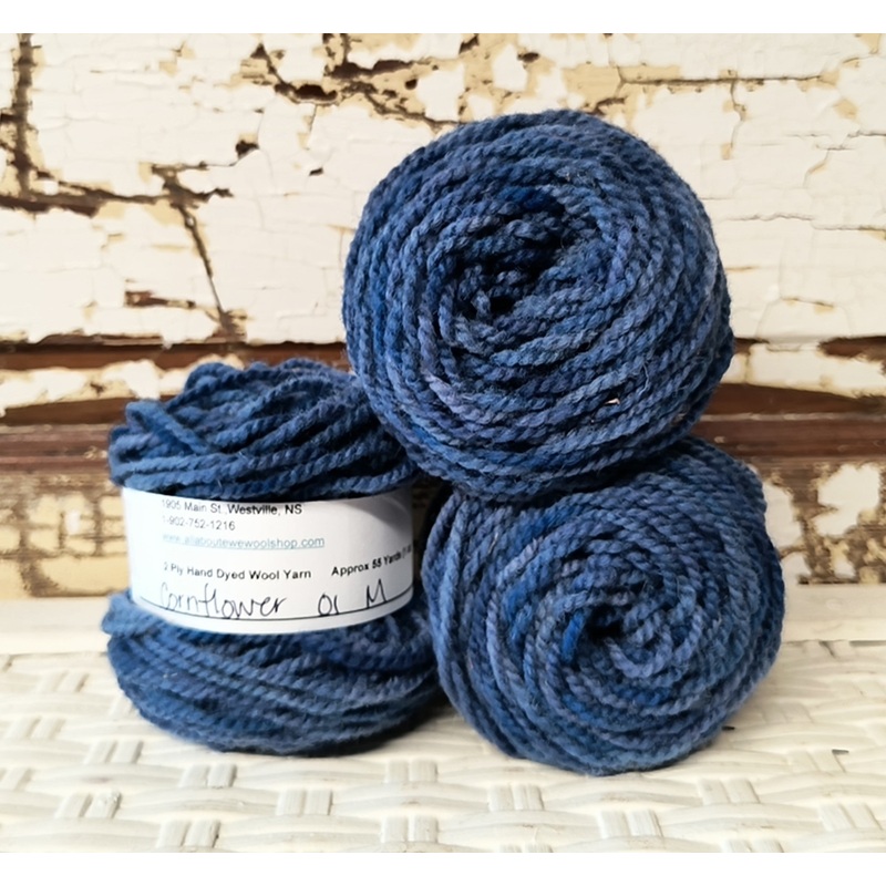 Cornflower 01 M Hand Dyed Wool Yarn Cake
