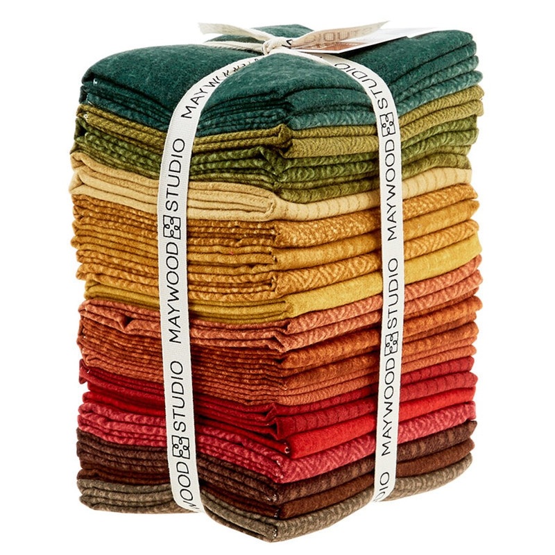Woolies FLANNEL Desert Sunset Fat Quarter Bundle 18''x21" 20 pcs Bonnie Sullivan Maywood Studio FLANNEL Fabric MS-FQ-MASWOF-Des