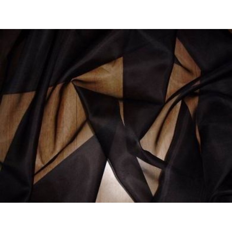 Black silk organza fabric 44"