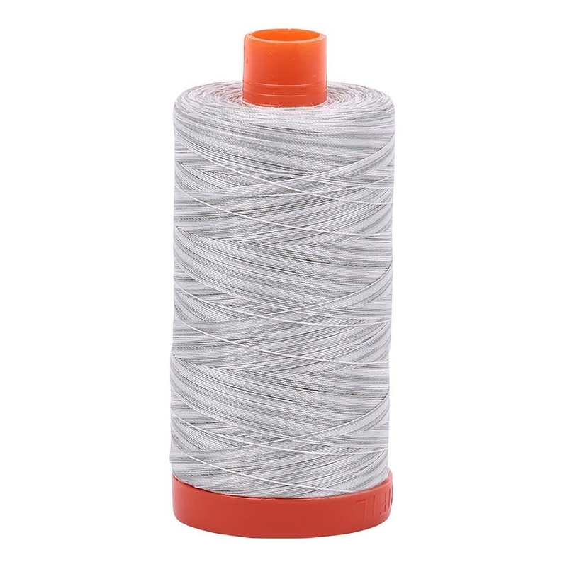 Aurifil Cotton Thread 50wt - Variegated Light Grey and White a1150-4060