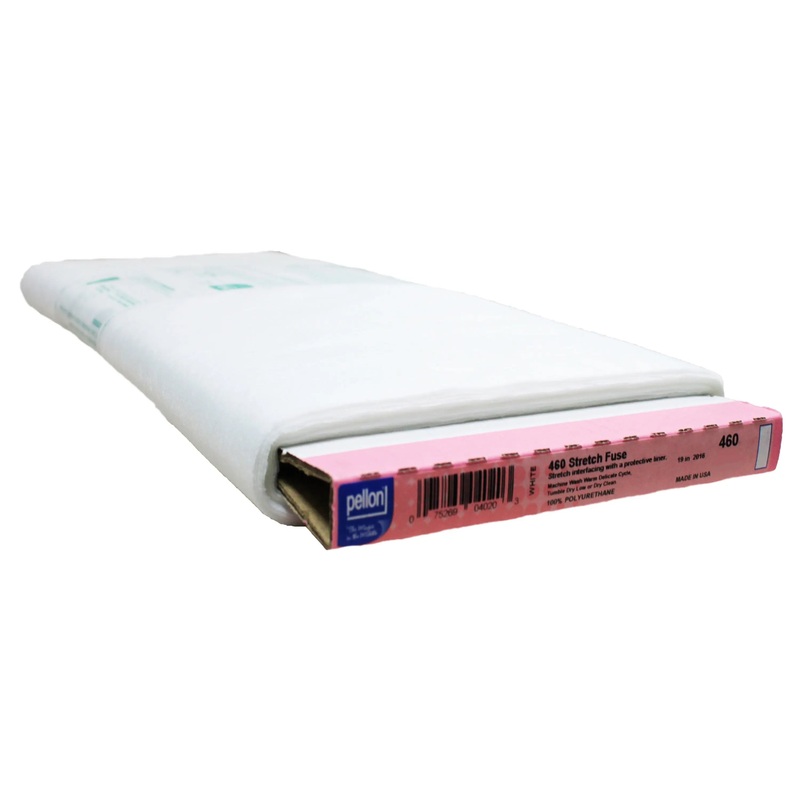 Pellon 460 Stretch Fuse Interfacing 19" x 10 yards Bolt. Color: White.