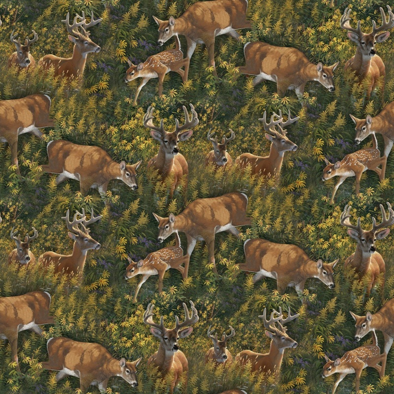 Wild Wings Feast the Valley Deer Coordinate Springs Creative Cotton Fabric SC-66447