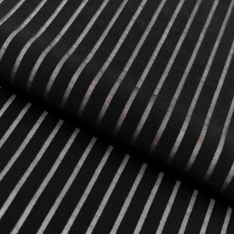 Striped Stretch Mesh Fabric | Blue Moon Fabrics Black/White