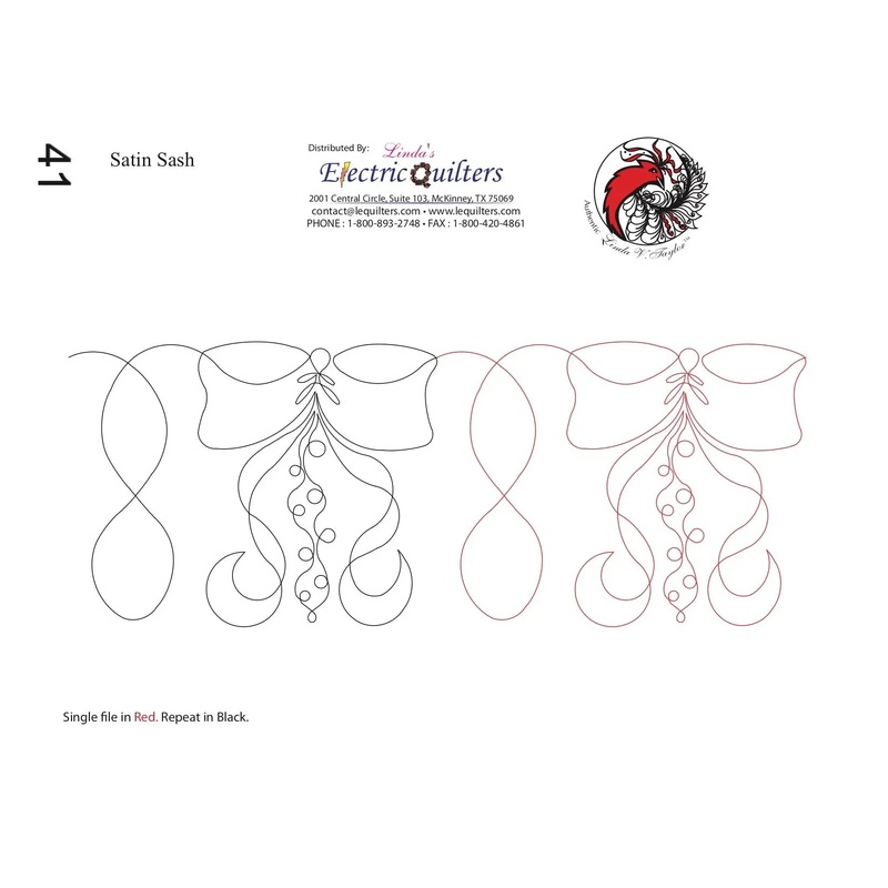041 Satin Sash Pantograph by Linda V. Taylor