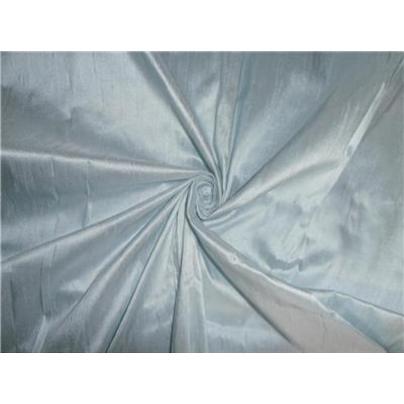 100% PURE SILK DUPIONI FABRIC BABY BLUE colour 54" wide WITH SLUBS