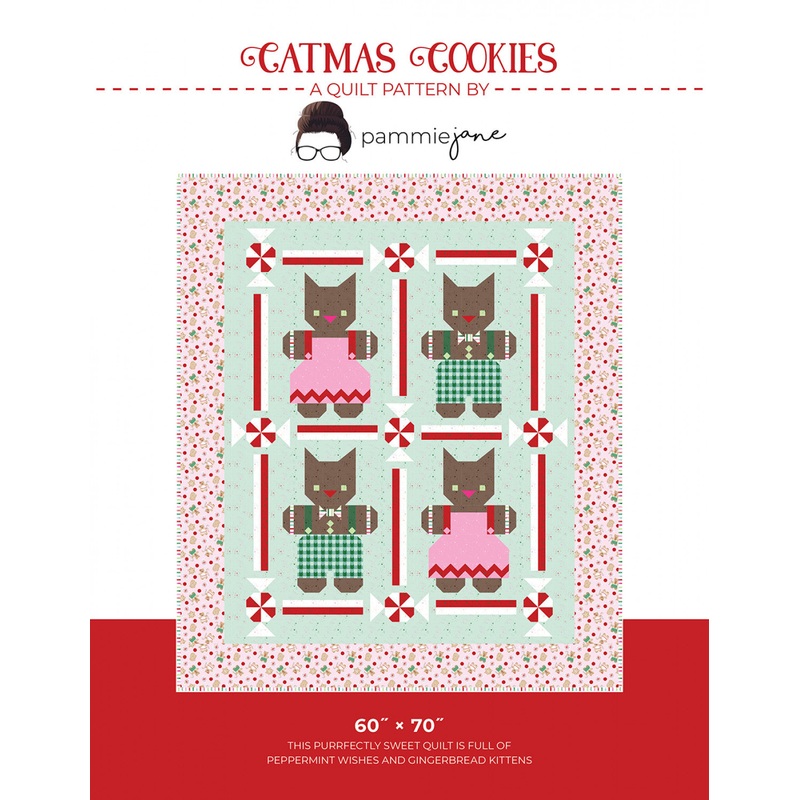 Catmas Cookies FPP Quilt Pattern by Pammie Jane