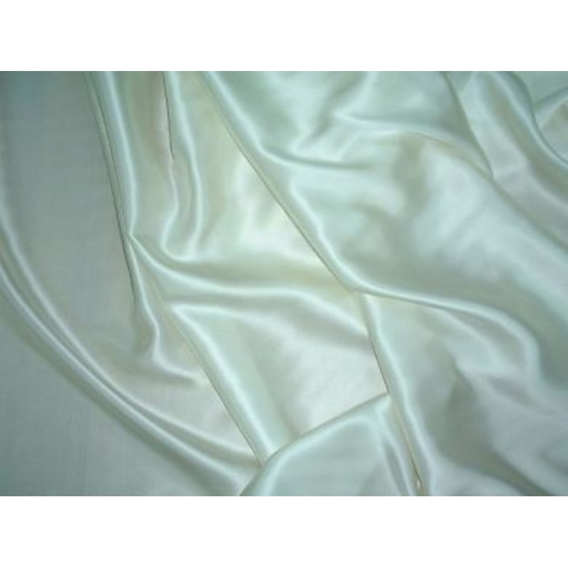 100% pure Silk Satin fabric light ivory colour 44" wide 60 GMS