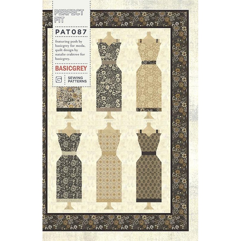 Perfect Fit Quilt Pattern 43"x60" Basic Grey BG-PAT087