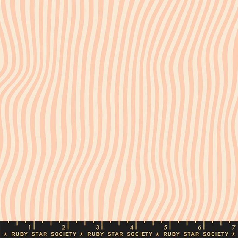 Rise and Shine Heat Shimmer Stripes Retro Geometric Peach Blossom Ruby Star Society Moda Cotton Fabric