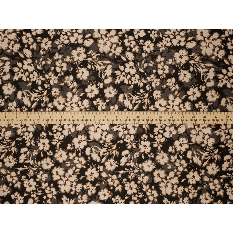 Faux silk charmeuse satin fabric by the yard - Small floral print