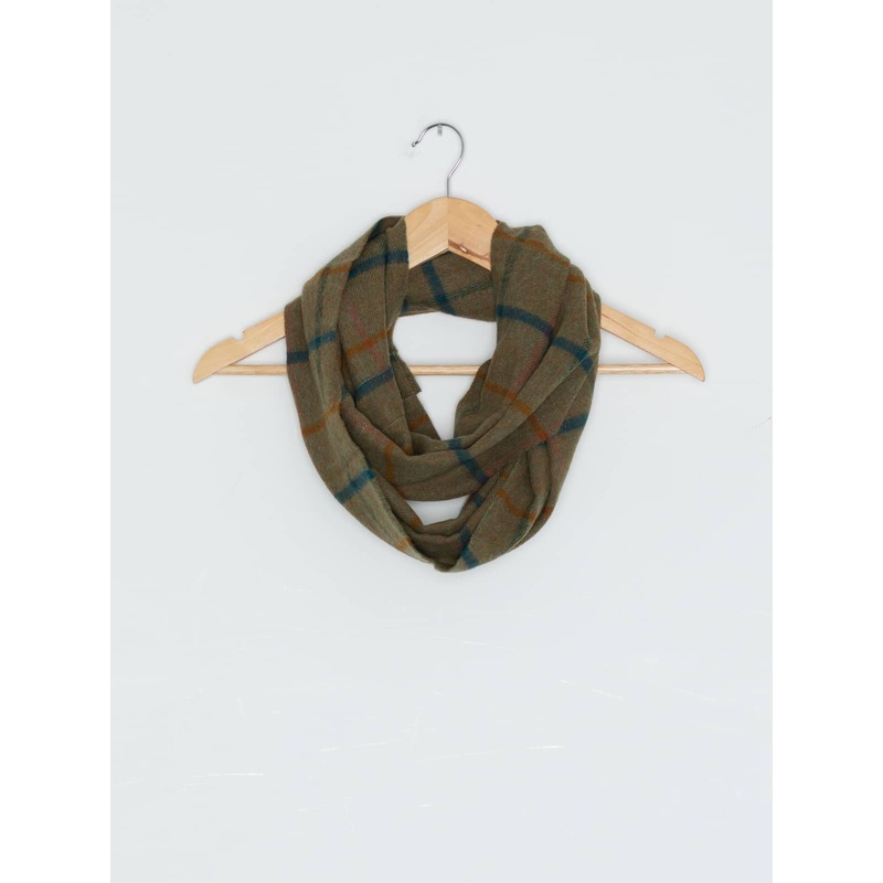 Large Pure Merino Wool Infinity Scarf - Autumn Tarn
