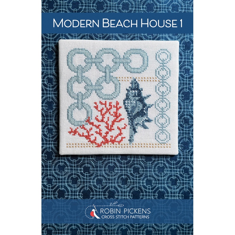 Modern Beach House 1 Cross Stitch Pattern by Robin Pickens - Special Order