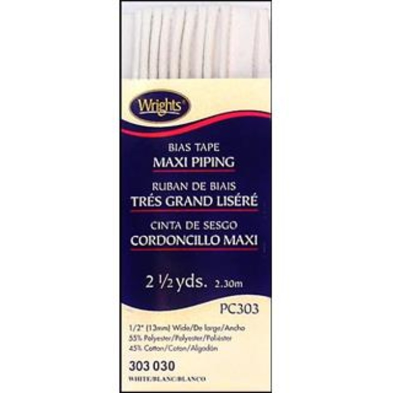 Wrights Maxi Cord Piping 2.5yd 30 White