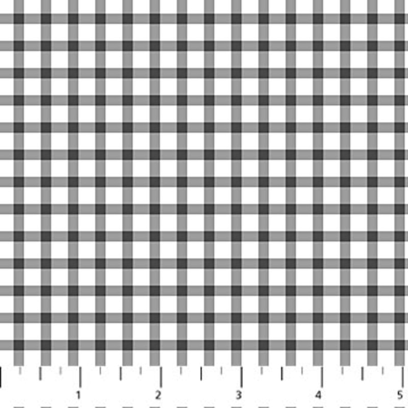 Beary Merry Christmas Check White Black Deborah Edwards Northcott Fabrics Cotton Fabric NC-27064-10