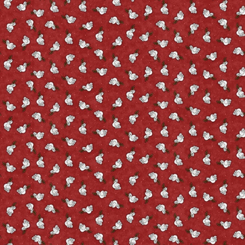 Two By Two Dove Red Leanne Anderson and Kaytlyn Kuebler Henry Glass Cotton Fabric HG-1750-88