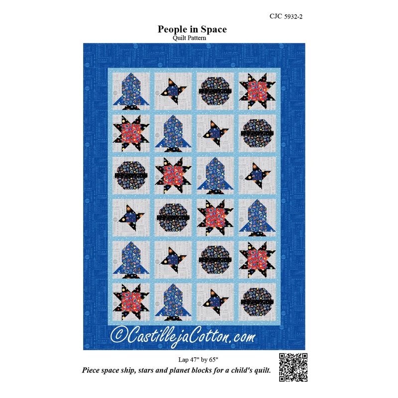 People in Space Quilt Pattern by Castilleja Cotton