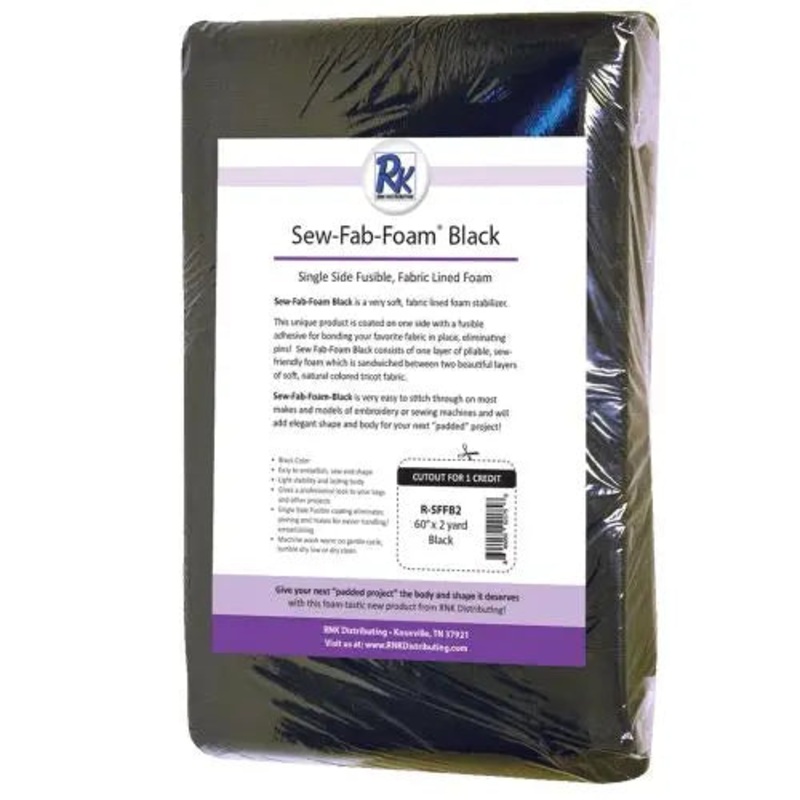 RNK BLACK Sew Fab Foam - Fusible ~60" x 2 yards