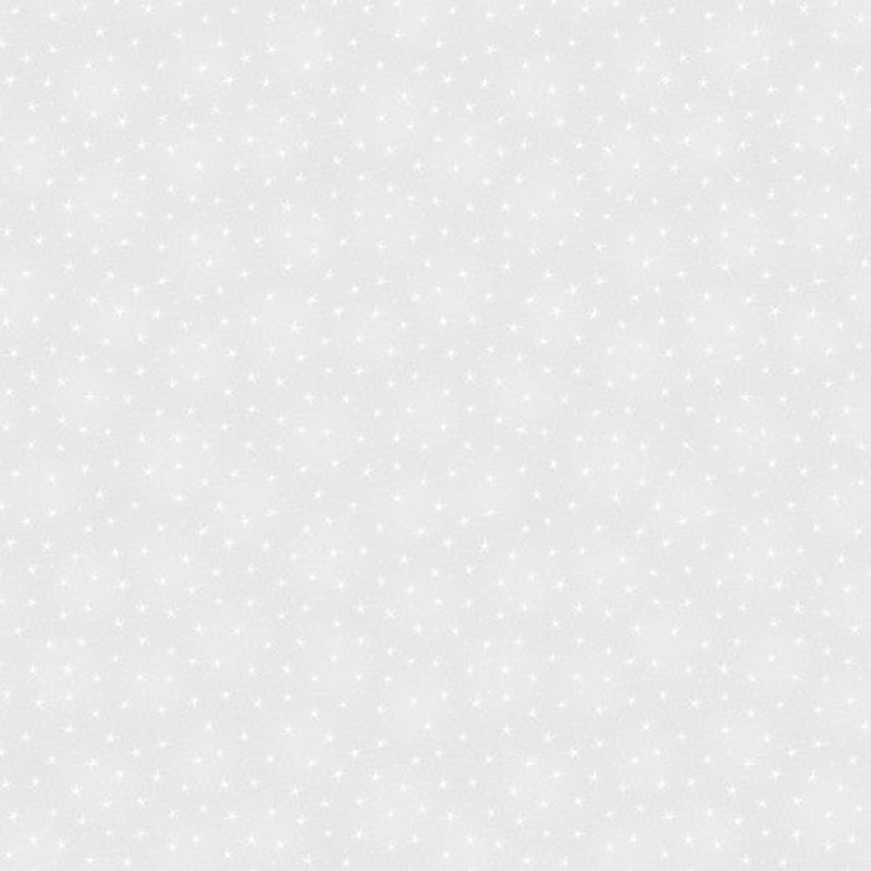 Starlet Small Stars White on White Blank Quilting Cotton Fabric BQ-STARLET-6383-WHIT