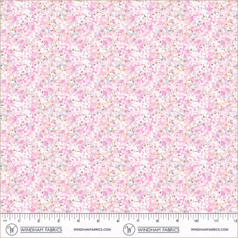 Petal Flowerbed Midnight Blooms Cotton 44"/45" Fabric Per Yard