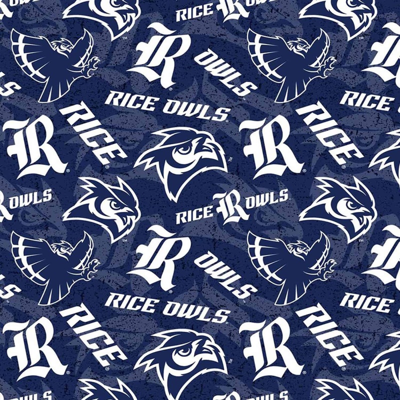 Rice Owls NCAA College Tone on Tone Sykel Cotton Fabric RIC-1178