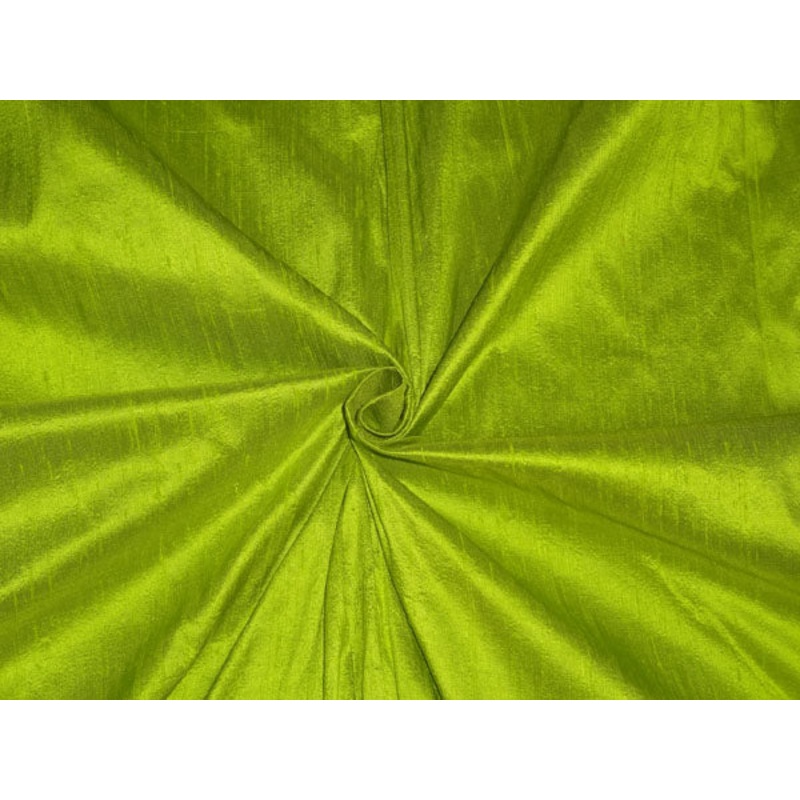 100% PURE SILK DUPIONIFABRIC PISTACHIO GREEN colour 54" wide WITH SLUBS*