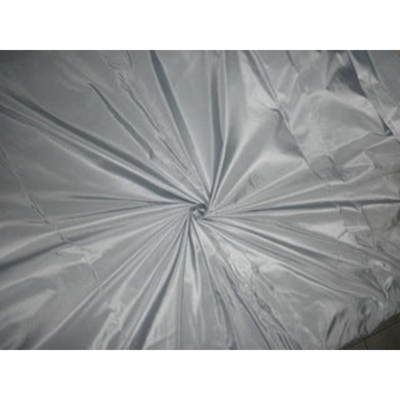 100% Pure SILK TAFFETA FABRIC Greyish Blue color TAF205 54" wide by they yard