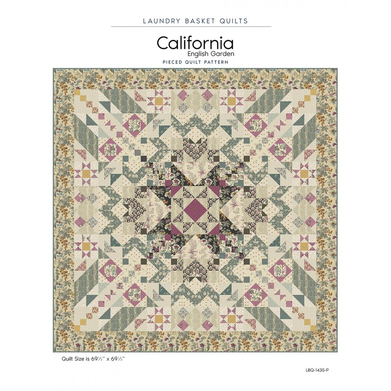 California - English Garden Quilt Pattern by Laundry Basket Quilts