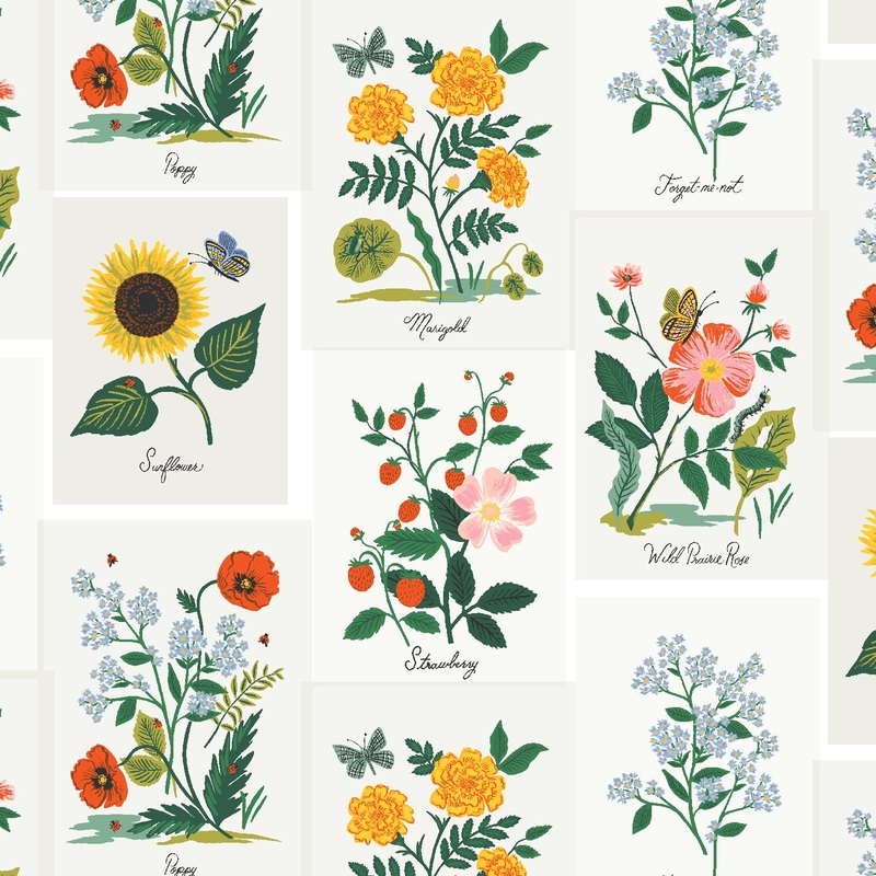 Rifle Paper Co - Botanical Prints Pink Multi Cotton from Curio Garden