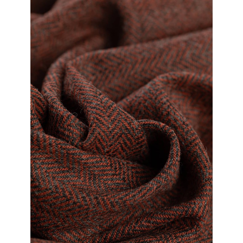 Yorkshire Herringbone Wool Tweed - Bullfinch