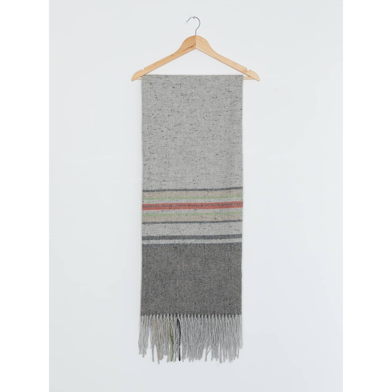 100% Lambswool Donegal Throw - Natural Horizons Herringbone