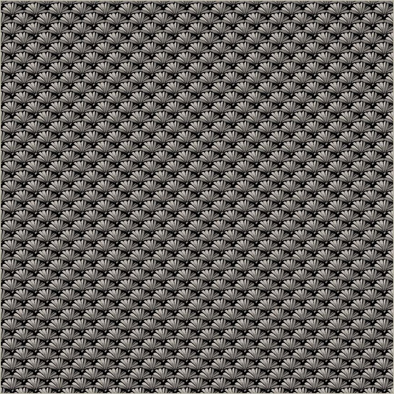 Black Verona Fanned Cotton 44/45 Fabric Per Yard