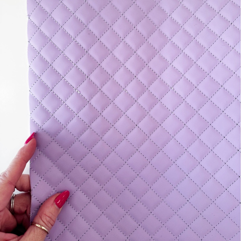 Quilted Vinyl Lavender - Pre-Quilted Fabric for Bags
