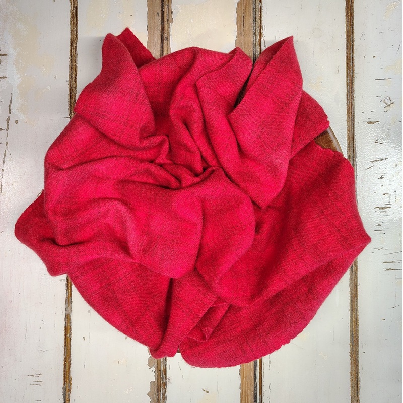 Red Hand Dyed Plaid Wool (Light) (Wholesale)