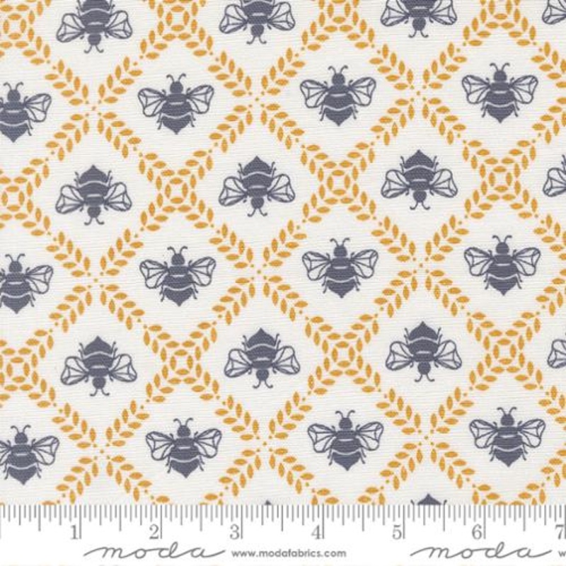 Sun Drenched Gathering Honey Cotton Canvas Fabric - Cloud 43204 31CV