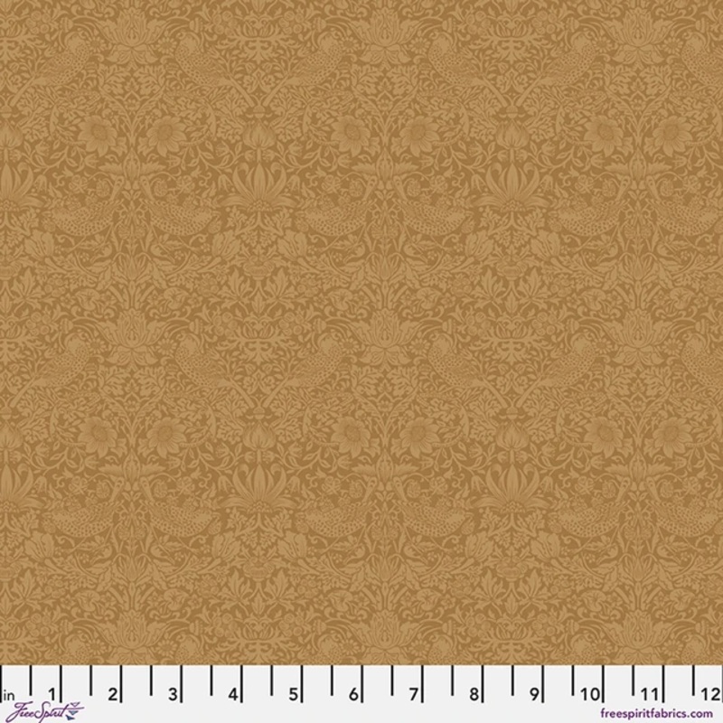 The Trellis Palette Tonal Strawberry Thief Sussex Rush The Original Morris & Co. Free Spirit Cotton Fabric FS-PWWM153.SUSSEXRUSH