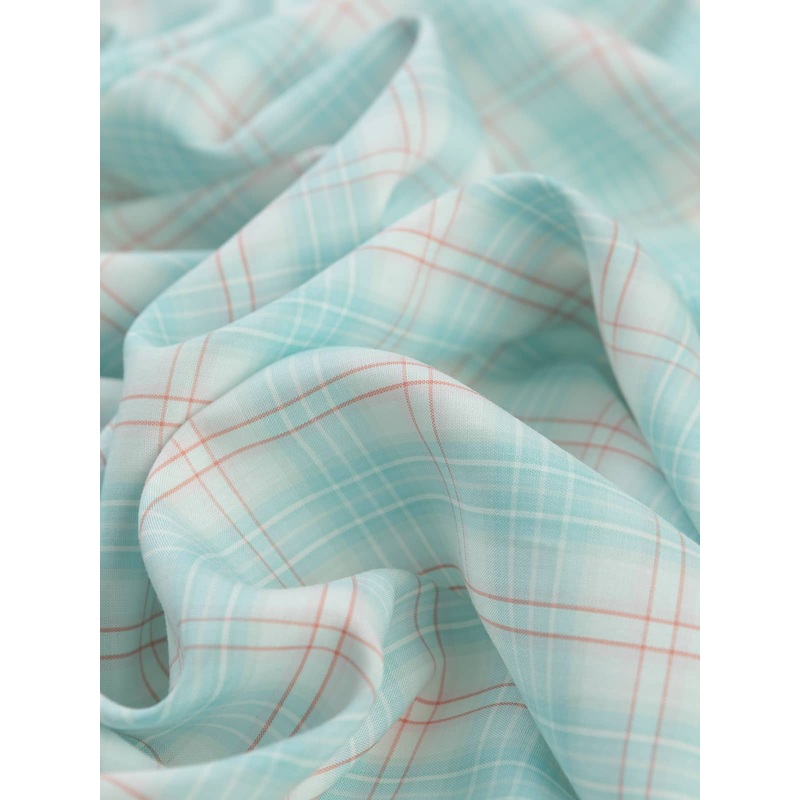 Viscose & Cotton Lawn - Summer Sky Picnic Check