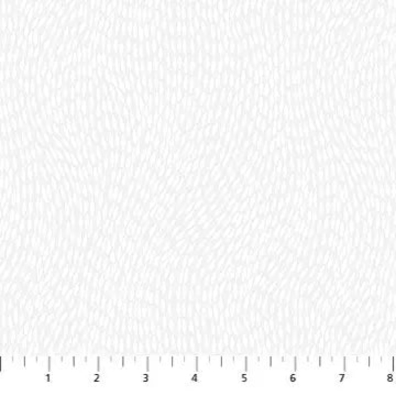 White Basically Black & White Beaded Wave Cotton 44"/45" Fabric Per Yard