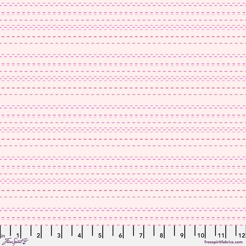 Blush Pic Stitch Cotton 44"/45" Fabric Per Yard