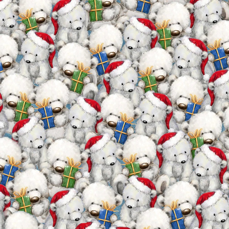 Woodland Gifts Packed Bears Multi Makiko Wilmington Prints Cotton Fabric WP-3043-45165-174