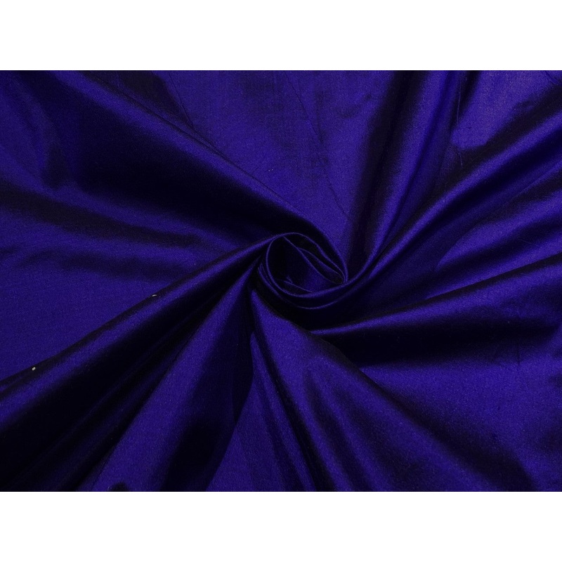 Silk Dupioni fabric ink blue color 54" wide DUP419