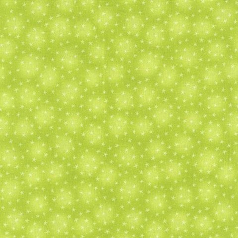 Starlet Small Stars Kiwi Green Blank Quilting Cotton Fabric BQ-STARLET-6383-KIWI