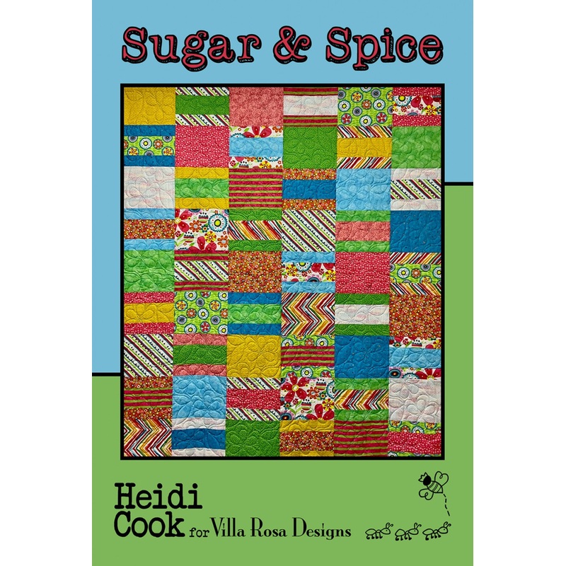 Sugar & Spice Quilt Pattern Only - Quilt Pattern for Easy Beginner FQ Quilt