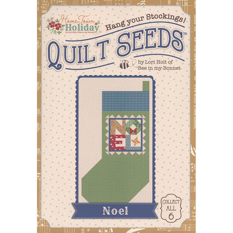 Home Town Holiday Quilt Seeds No. 3 Christmas Stocking Noel Quilt Pattern Lori Holt Riley Blake Designs RB-ST-36041