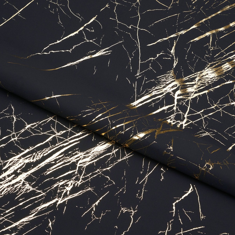 Quartz Spandex Fabric | Blue Moon Fabrics Black/Gold