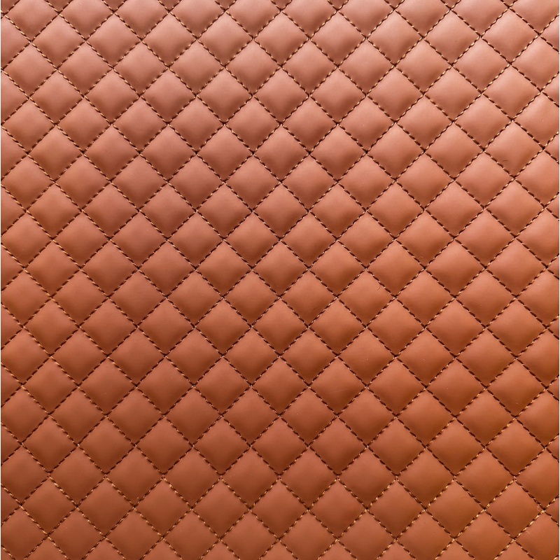 Quilted Vinyl Light Brown - Cinnamon Pre-Quilted Fabric for Bags