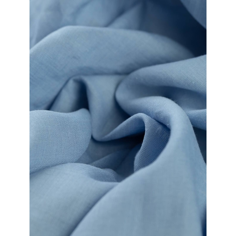 100% Linen Cross Hatch - School Room Blues