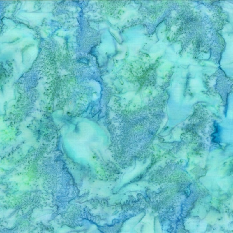 1895 Bali Watercolor Batiks Parakeet Blue Green Hoffman Fabrics Cotton Fabric HF-1895-271